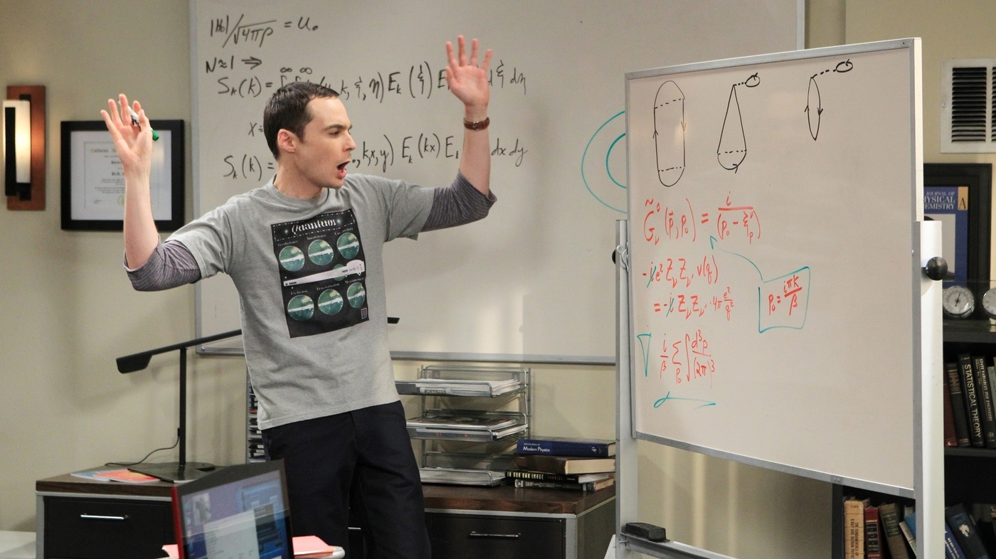 sheldon cooper e la sua lavagna